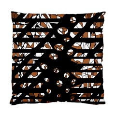 Brown Freedom  Standard Cushion Case (one Side) by Valentinaart