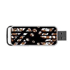 Brown Freedom  Portable Usb Flash (one Side)