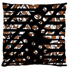 Brown Freedom  Large Flano Cushion Case (one Side)