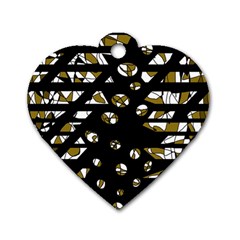 Green Freedom Dog Tag Heart (one Side)