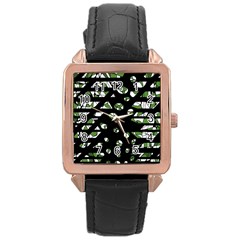 Freedom Rose Gold Leather Watch 