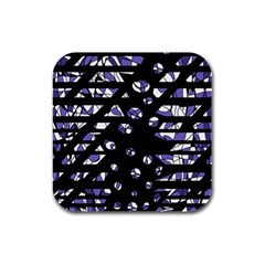 Purple Freedom Rubber Square Coaster (4 Pack) 