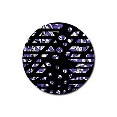 Purple Freedom Rubber Round Coaster (4 Pack)  by Valentinaart