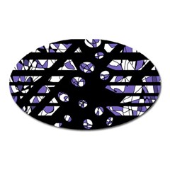 Purple Freedom Oval Magnet