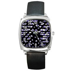 Purple Freedom Square Metal Watch by Valentinaart