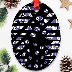 Purple Freedom Oval Ornament (two Sides)