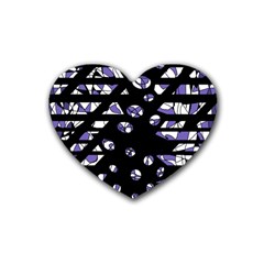 Purple Freedom Heart Coaster (4 Pack)  by Valentinaart