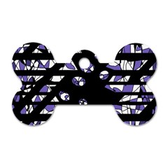 Purple Freedom Dog Tag Bone (one Side)