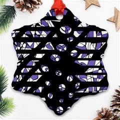 Purple Freedom Snowflake Ornament (2-side) by Valentinaart