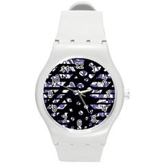 Purple Freedom Round Plastic Sport Watch (m)