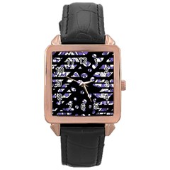 Purple Freedom Rose Gold Leather Watch 