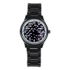 Purple Freedom Stainless Steel Round Watch