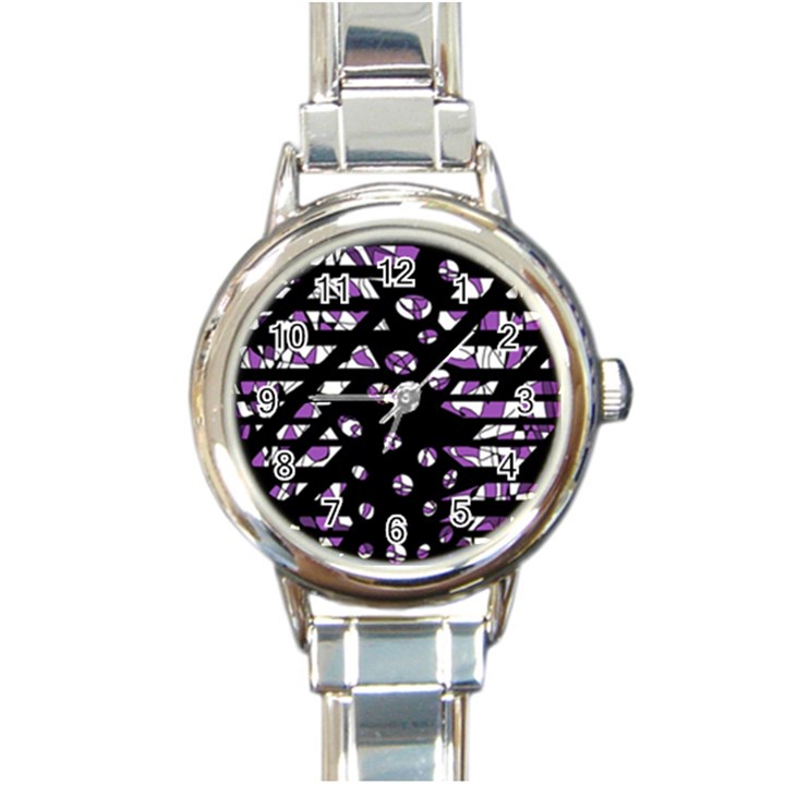 Violet freedom Round Italian Charm Watch