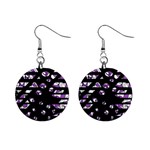 Violet freedom Mini Button Earrings Front