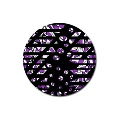 Violet Freedom Rubber Round Coaster (4 Pack) 