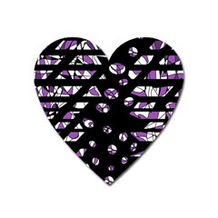 Violet Freedom Heart Magnet by Valentinaart