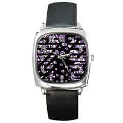 Violet Freedom Square Metal Watch