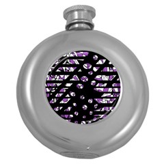 Violet Freedom Round Hip Flask (5 Oz) by Valentinaart