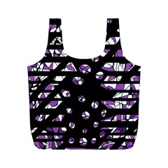 Violet Freedom Full Print Recycle Bags (m)  by Valentinaart