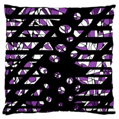 Violet Freedom Large Flano Cushion Case (one Side) by Valentinaart