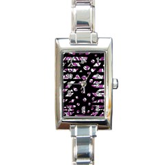 Magenta Freedom Rectangle Italian Charm Watch by Valentinaart