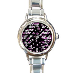 Magenta Freedom Round Italian Charm Watch by Valentinaart