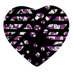 Magenta Freedom Heart Ornament (2 Sides)