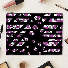 Magenta Freedom Cosmetic Bag (xl) by Valentinaart