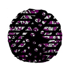 Magenta Freedom Standard 15  Premium Flano Round Cushions by Valentinaart