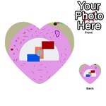 Decorative abstract circle Multi-purpose Cards (Heart)  Back 2