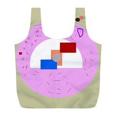 Decorative abstract circle Full Print Recycle Bags (L) 