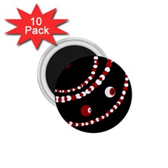 Red Pearls 1 75  Magnets (10 Pack) 