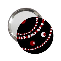 Red Pearls 2 25  Handbag Mirrors by Valentinaart