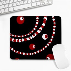 Red Pearls Large Mousepads