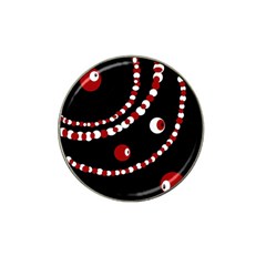 Red Pearls Hat Clip Ball Marker by Valentinaart