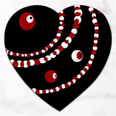 Red Pearls Jigsaw Puzzle (heart)