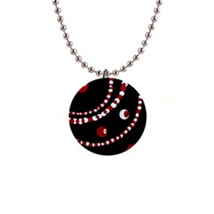 Red Pearls Button Necklaces by Valentinaart