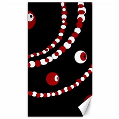 Red Pearls Canvas 40  X 72   by Valentinaart