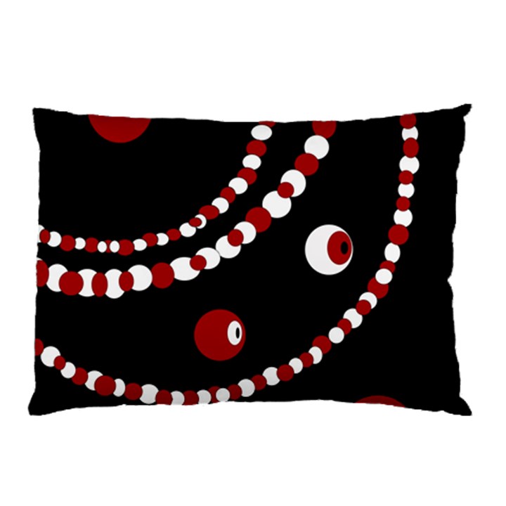 Red pearls Pillow Case