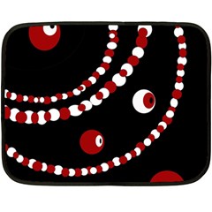 Red Pearls Fleece Blanket (mini) by Valentinaart