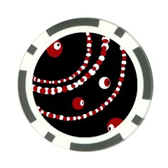 Red Pearls Poker Chip Card Guards (10 Pack) 