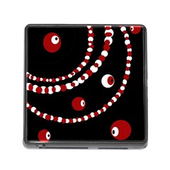 Red Pearls Memory Card Reader (square)