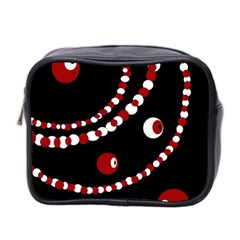 Red Pearls Mini Toiletries Bag 2-side