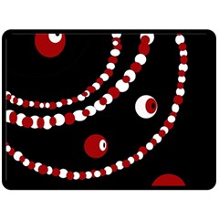 Red Pearls Fleece Blanket (large)  by Valentinaart