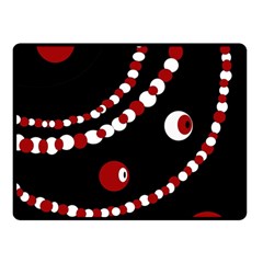 Red Pearls Fleece Blanket (small) by Valentinaart