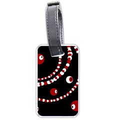 Red Pearls Luggage Tags (one Side)  by Valentinaart