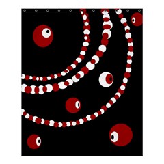 Red Pearls Shower Curtain 60  X 72  (medium)  by Valentinaart