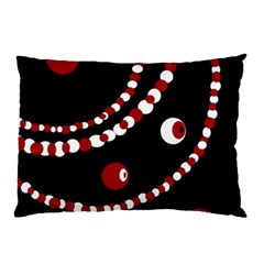 Red Pearls Pillow Case (two Sides) by Valentinaart