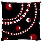 Red pearls Large Cushion Case (Two Sides) Front