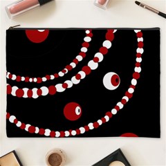 Red Pearls Cosmetic Bag (xxxl) 